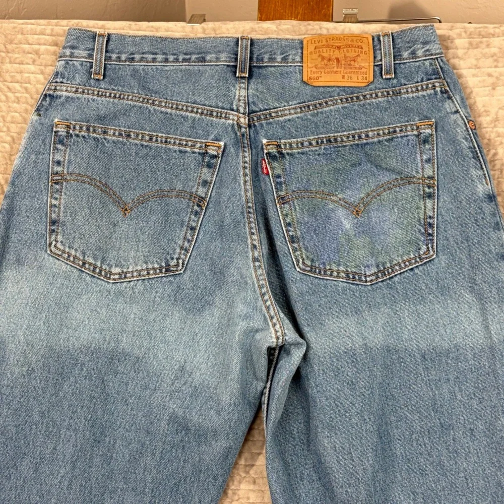 Levi's 560 Loose‎ Fit Jeans Mens W36 L34 Light Wash Denim Casual Streetwear